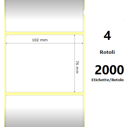 Huismerk Pro-Zebra ZE10000302 Labels Wit