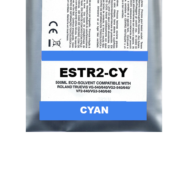Huismerk Pro-Roland 500ML Plotter inktcartridge Cyaan 500ml