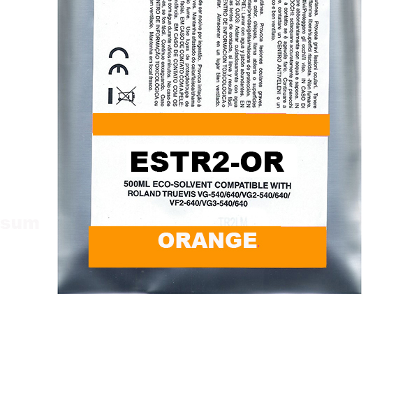 Huismerk Pro-Roland 500ML Plotter inktcartridge Oranje 500ml