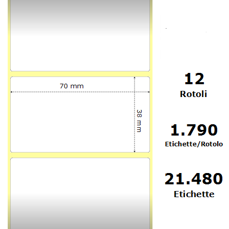 Huismerk Pro-Zebra ZE880181-038D Labels Wit
